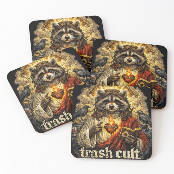 Item preview, Raccoon Jesus – Trash Cult Supply Co Divine Street Art designed and sold by TrashCultSupply.