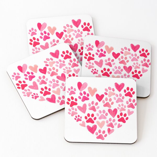 Item preview, Dog Paws and Hearts Valentine designed and sold by Eclectic Monkey.