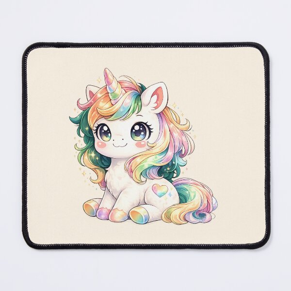 Item preview, Kawaii pastel rainbow chibi unicorn – Sweet and magical illustration designed and sold by FloreDreamStudio.