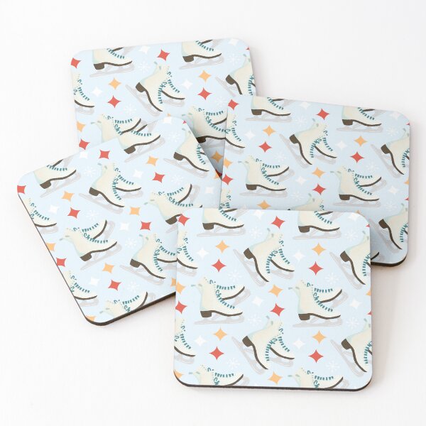 Item preview, Classic Figure Skates & Sparkles - mid century modern pattern designed and sold by Home Cyn Home.