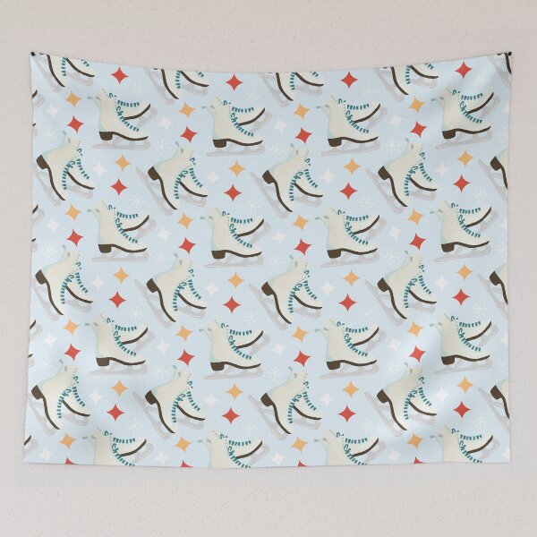 Item preview, Classic Figure Skates & Sparkles - mid century modern pattern designed and sold by Home Cyn Home.