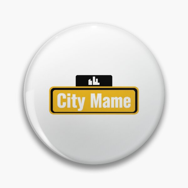 Item preview, City nameplate with a simple, bold font and a black border designed and sold by VerizalShop.