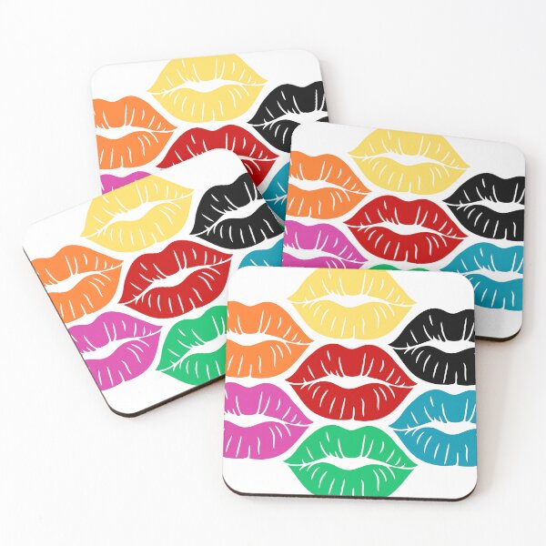 Artikelvorschau, Farbenfrohe Pop-Art-Lippengrafik – Mutige Retro-Kussillustration entworfen und verkauft von wackyartwork.