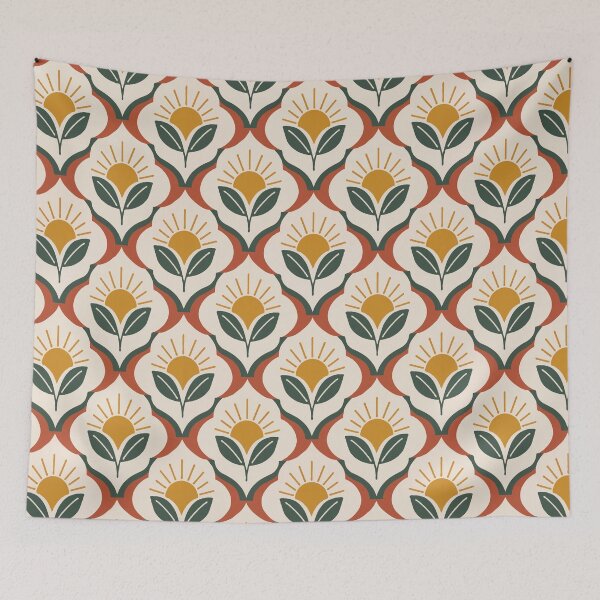 Item preview, Sun Leaf Seamless Pattern Boho Floral Botanical Repeat Background designed and sold by FRH Design ⭐⭐⭐⭐⭐.