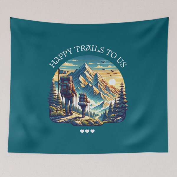 Item preview, Happy Trails to Us Hiking designed and sold by Sachie's Studio.