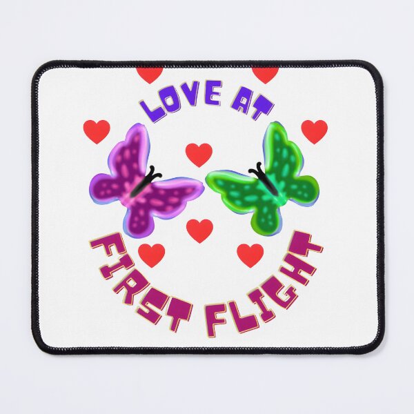 Item preview, Love At First Flight: Glowing Butterfly Valentine's Day Pun Art designed and sold by HopeAndHustle.
