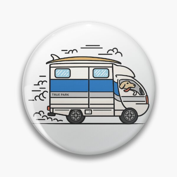Item preview, True Park Surf Van Dog – Van Life Illustration designed and sold by HITAHOUSE.