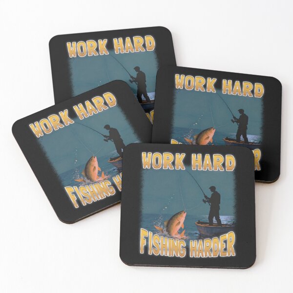 Item preview, Work Hard Fishing Harder designed and sold by bngfx.