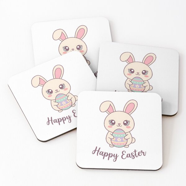 Artikelvorschau, Niedlicher Osterhase im Kawaii-Cartoon-Sticker-Stil entworfen und verkauft von chattsuede.