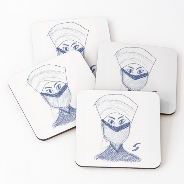 Item preview, Sketch of a mysterious ninja designed and sold by ScaleraStore.