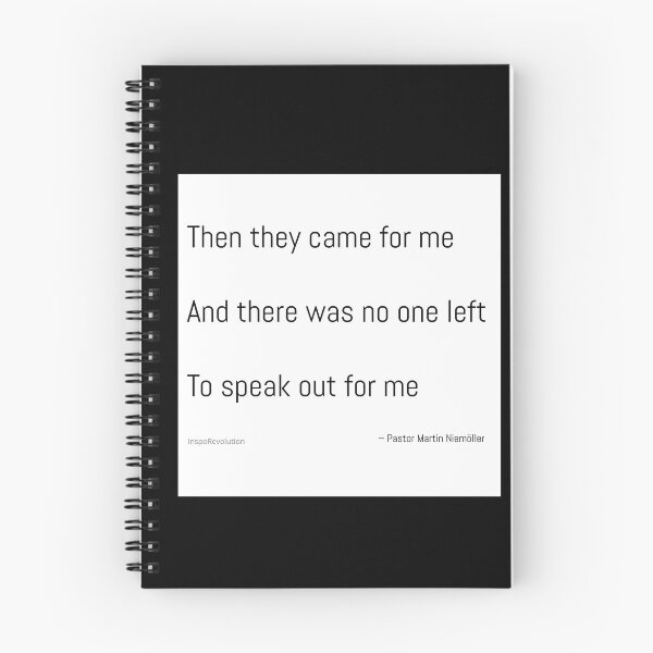 Item preview, Then they came for me and there was no one left to speak out for me. – Pastor Martin Niemöller designed and sold by InspoRevolution.