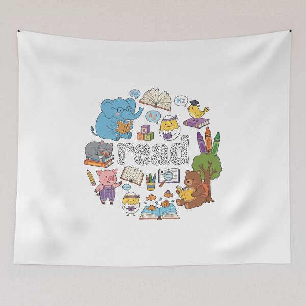 Item preview, Reading Teacher Literacy Animal Cute Cartoon Educational designed and sold by chattsuede.