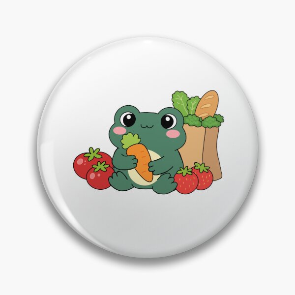 Artikelvorschau, Niedlicher Frosch | Bauernmarkt-Frosch | Obst- und Gemüse-Frosch entworfen und verkauft von PetalPopCo.