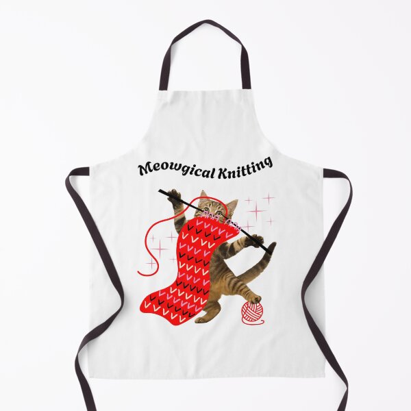 Item preview, Meowgical Knitting FunnyCat designed and sold by Sachie's Studio.