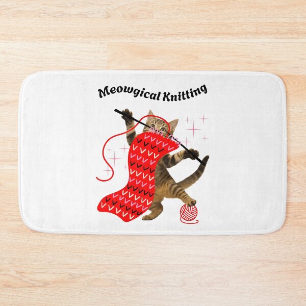 Item preview, Meowgical Knitting FunnyCat designed and sold by Sachie's Studio.