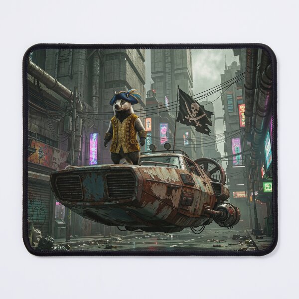 Item preview, Badger Pirate in Dystopian City designed and sold by Tridentulus.