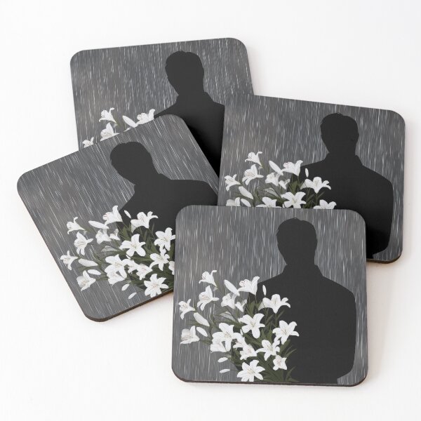 Item preview, Man Holding White Lilies in the Rain designed and sold by Cozirlax.
