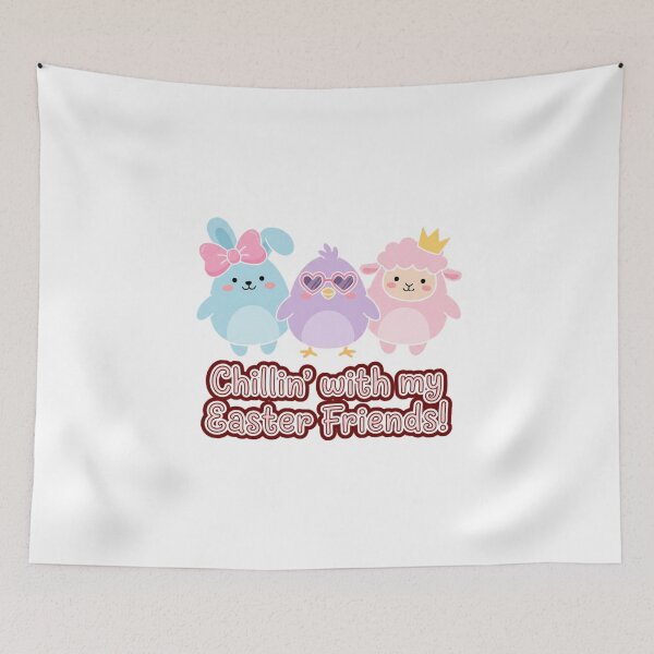 Item preview, Chillin with my Easter Friend Cute Animal Kawaii Pastel Cartoon designed and sold by chattsuede.