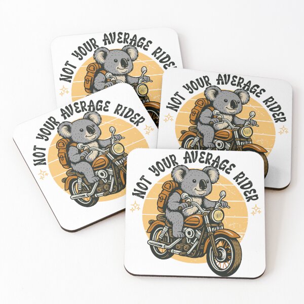 Item preview, Not Your Average Rider – Koala on a Motorcycle Illustration designed and sold by Aritxa.