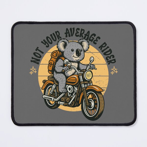 Item preview, Not Your Average Rider – Koala on a Motorcycle Illustration designed and sold by Aritxa.
