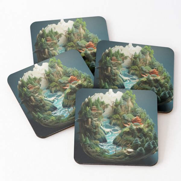 Item preview, 3D Ancient Asian Landscape Art designed and sold by NDMDesignStudio.