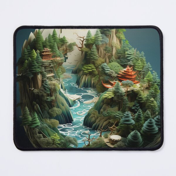 Item preview, 3D Ancient Asian Landscape Art designed and sold by NDMDesignStudio.