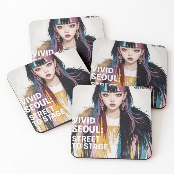 Item preview, Vivid Seoul Muse Vol. 03: Glamorous K-Pop Fur Coat Art designed and sold by Slow Morning Art.