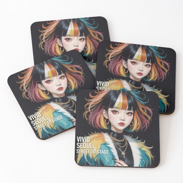 Item preview, Vivid Seoul Muse Vol. 04: Colorful K-Pop Feather Fashion Art designed and sold by Slow Morning Art.