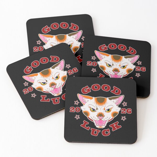 Item preview, Angry Good Luck Cat 2026 - maneki neko original digital art designed and sold by NonDecafArt.