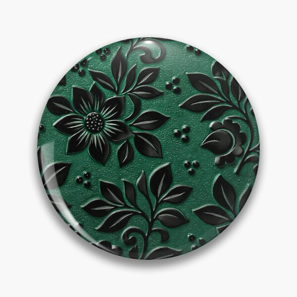 Item preview, Emerald Embossed Floral designed and sold by Kaleidoscope Print.