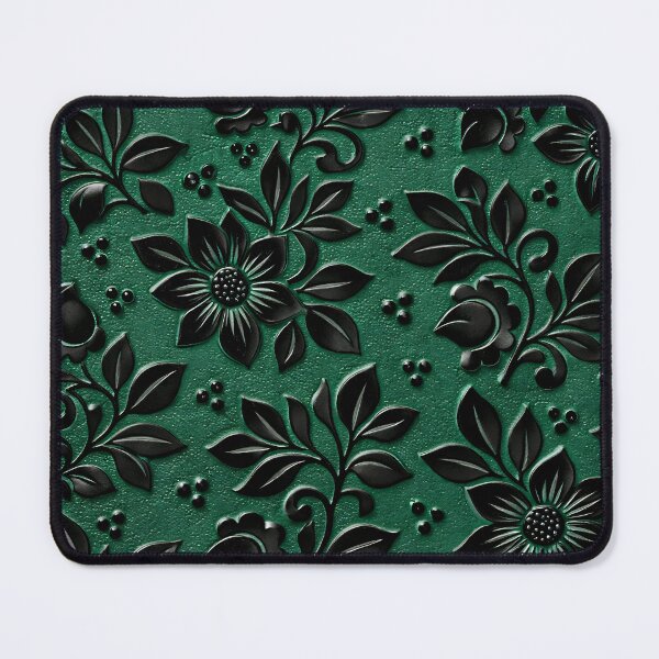 Item preview, Emerald Embossed Floral designed and sold by Kaleidoscope Print.