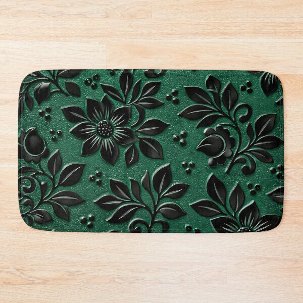 Item preview, Emerald Embossed Floral designed and sold by Kaleidoscope Print.