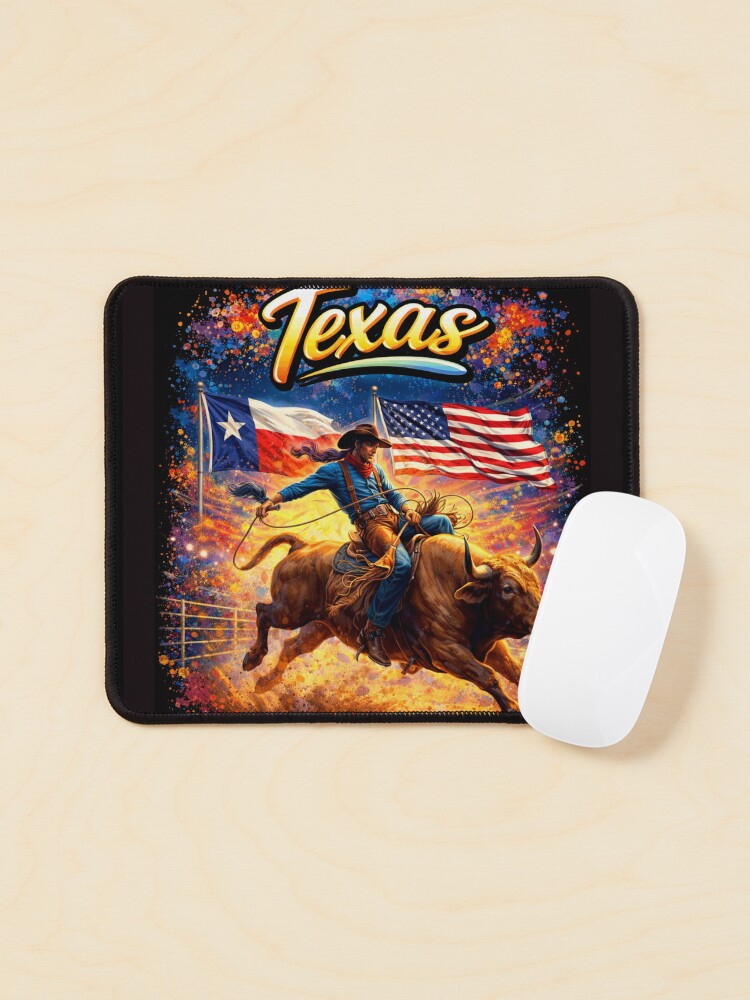 Thumbnail 1 of 5, Mouse Pad, Texas Rodeo Abstract Design designed and sold by TheJobbr.