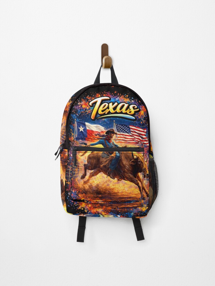 Thumbnail 1 of 3, Backpack, Texas Rodeo Abstract Design designed and sold by TheJobbr.