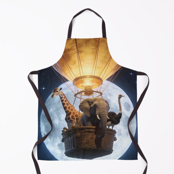Item preview, Elephant, Ostrich, Giraffe Hot Air Balloon Ride designed and sold by Whimsical Art by Angela.
