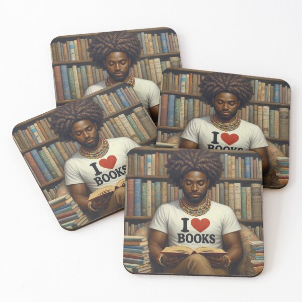 Item preview, I Heart Books - Man Reading designed and sold by Antuan Simmons.