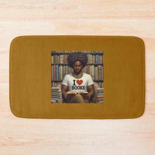 Item preview, I Heart Books - Man Reading designed and sold by Antuan Simmons.