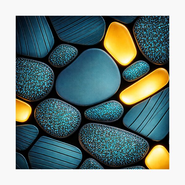Item preview, Midnight Pebble Glow designed and sold by Kaleidoscope Print.