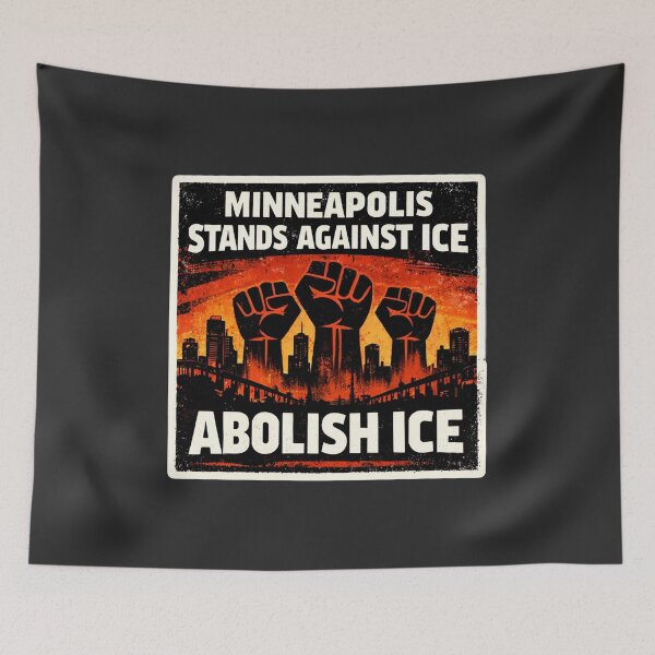 Item preview, Minneapolis Anti-ICE Protest Poster Print designed and sold by PinUpPizzazz.