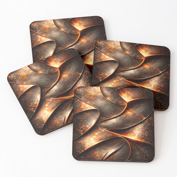 Item preview, Molten Copper Folds designed and sold by Kaleidoscope Print.