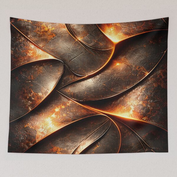 Item preview, Molten Copper Folds designed and sold by Kaleidoscope Print.