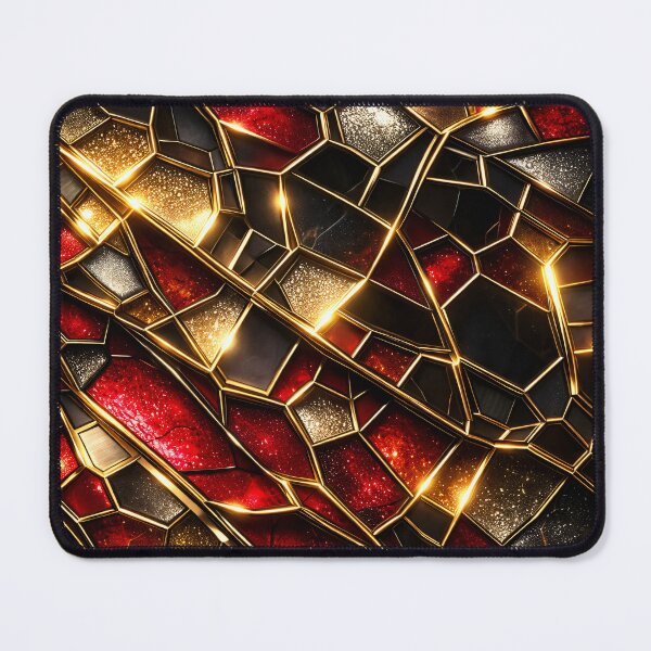 Item preview, Gilded Ruby Stained Glass designed and sold by Kaleidoscope Print.