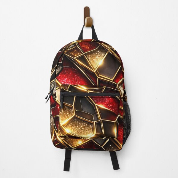 Item preview, Gilded Ruby Stained Glass designed and sold by Kaleidoscope Print.