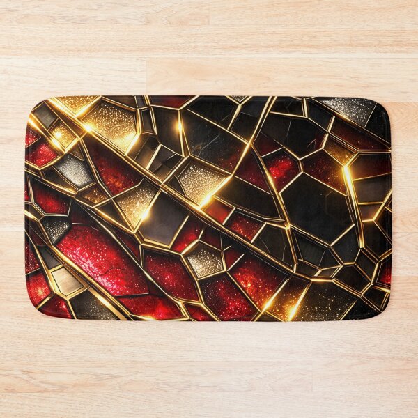 Item preview, Gilded Ruby Stained Glass designed and sold by Kaleidoscope Print.