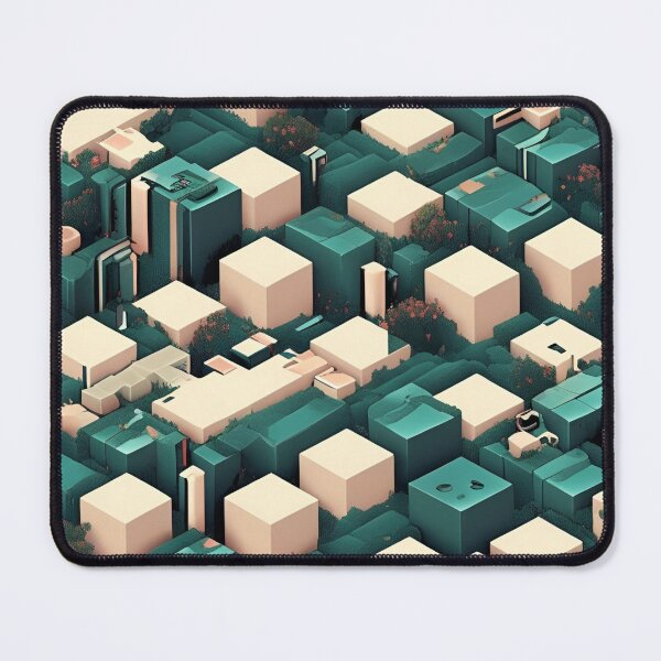 Item preview, Terracotta Grid: Geo-Block Facade designed and sold by mxztar.