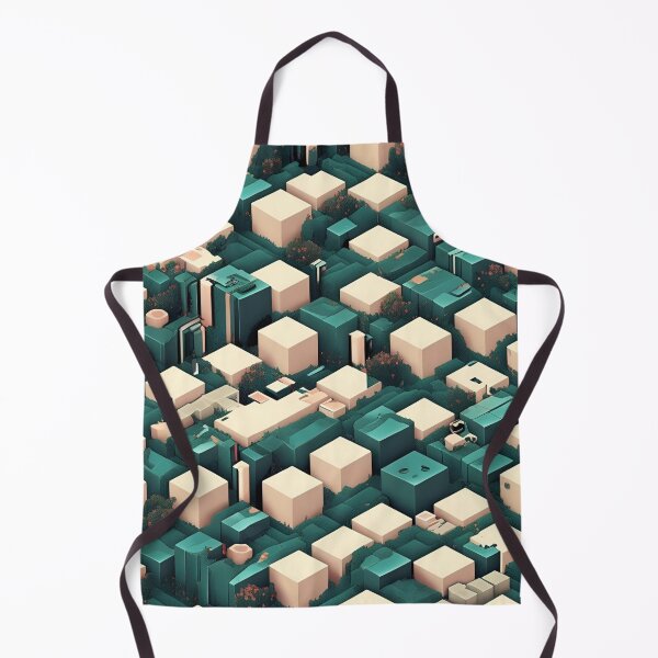 Item preview, Terracotta Grid: Geo-Block Facade designed and sold by mxztar.