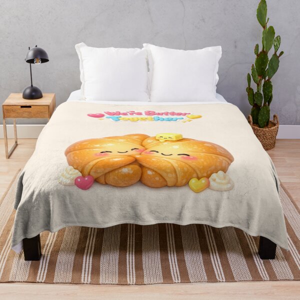 Item preview, We're Butter Together - Cute Croissant Couple Love Pun | Kawaii Valentine's Day Art designed and sold by Moons Studio.
