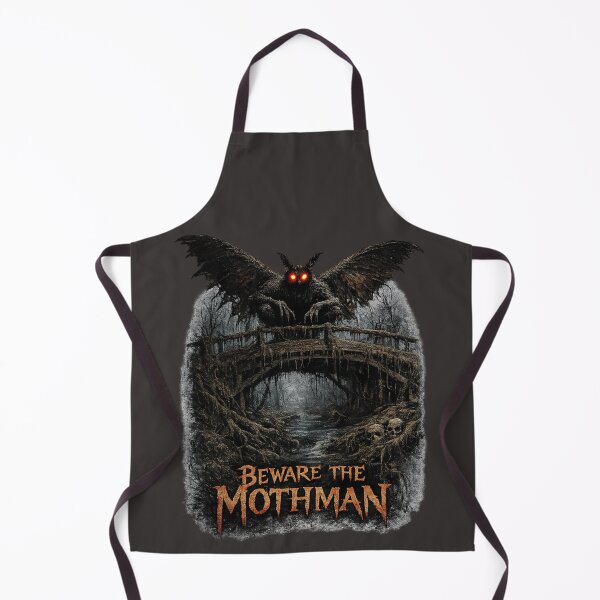Item preview, Beware the Mothman – Cryptid Warning Quote with Mothman on Bridge Ar designed and sold by jpm70.