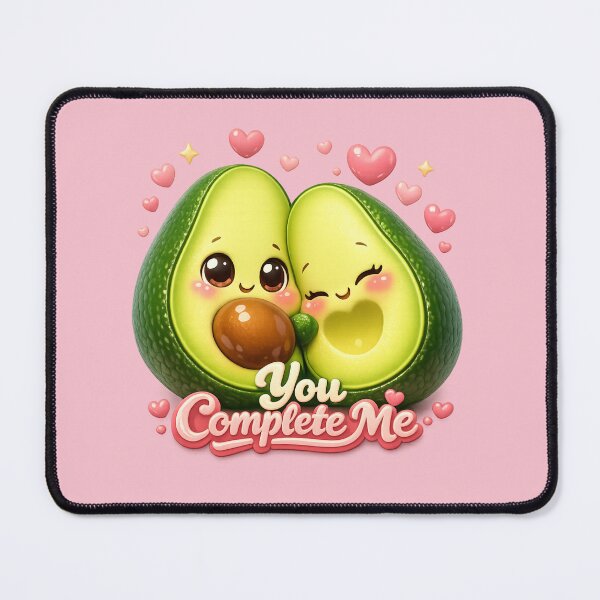 Item preview, You Complete Me - Cute Avocado Couple Love Pun | Kawaii Valentine's Day Art designed and sold by Moons Studio.