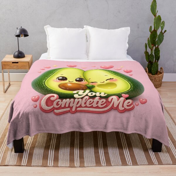 Item preview, You Complete Me - Cute Avocado Couple Love Pun | Kawaii Valentine's Day Art designed and sold by Moons Studio.